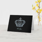 Carte de voeux Diamond Crown (horizontale) (Fleur jaune)