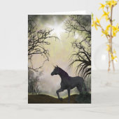 Carte de voeux d'Imaginaire Unicorn (Fleur jaune)