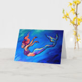 Carte de voeux d'impression d'art "de sirène de (Fleur jaune)