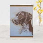 Carte de voeux d'indicateur de Shorthair (Fleur jaune)