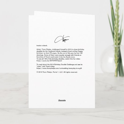 Carte de voeux Dinosaur (Dos)