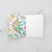 Carte de voeux Dinosaur pour les filles (Intérieur)