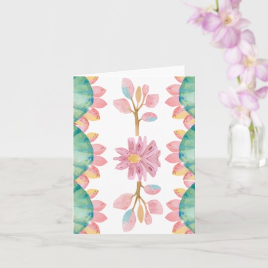 Carte de voeux Dinosaur pour les filles (Orchidée)