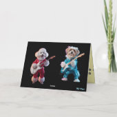 Carte de vœux Dinosaure Chien Jam (Dos)