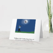 Carte de voeux "d'INTOXIQUÉ JOUANT AU GOLF" de (Dos)