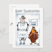 Carte de vœux d'invitation pour Thanksgiving (Devant / Derrière)