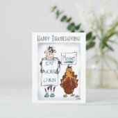 Carte de vœux d'invitation pour Thanksgiving (Debout devant)
