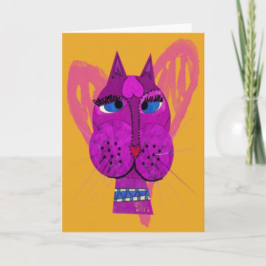 Carte de voeux Diva Kitty (Devant)