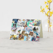 Carte de voeux Divers timbres Postage (Fleur jaune)