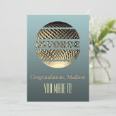 Carte de voeux Divorce or platine (Debout devant)