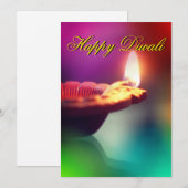 Carte de vœux Diwali (Devant / Derrière)