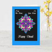 Carte de voeux Diwali de notre maison à votre (Fleur jaune)