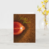 Carte de voeux Diwali personnalisée (Fleur jaune)