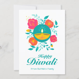 Carte de voeux Diwali personnalisée