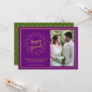 Carte de voeux Diwali photo - Couleur personnalisé