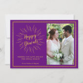 Carte de voeux Diwali photo - Couleur personnalisé (Devant)