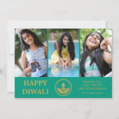 Carte de voeux Diwali photo - Couleur personnalisé (Devant)