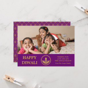 Carte de voeux Diwali photo - Couleur personnalisé