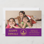 Carte de voeux Diwali photo - Couleur personnalisé (Devant)