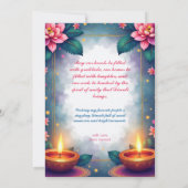 Carte de vœux Diwali Starry Arch (Dos)