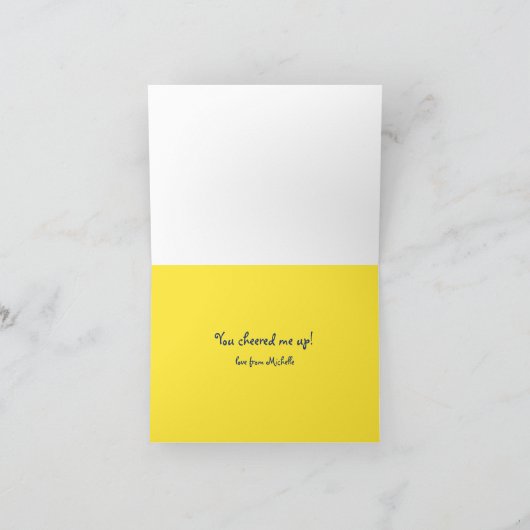 Carte de voeux d'Merci-amitié (Intérieur)