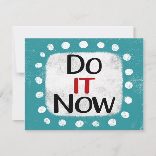 Carte de voeux Do It Now (Devant)