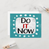 Carte de voeux Do It Now (Devant/Arrière en situation)