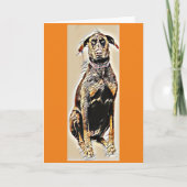 Carte de voeux Doberman (Devant)
