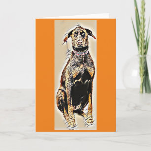 Carte de voeux Doberman