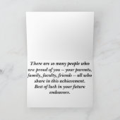 Carte de voeux d'obtention du diplôme de Barack (Intérieur)