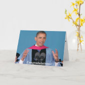 Carte de voeux d'obtention du diplôme de Barack (Fleur jaune)