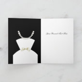 Carte de voeux d'occasion de mariage de marié et (Intérieur)