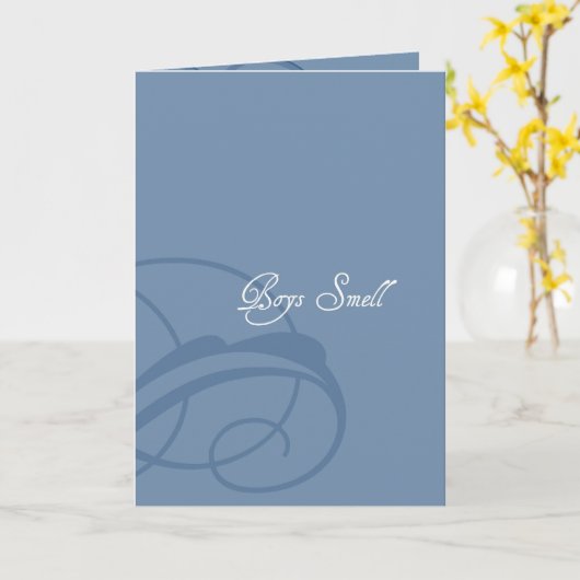 Carte de voeux d'odeur de garçons (Fleur jaune)