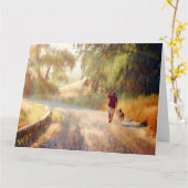 Carte de voeux DOG HEAVEN Jumbo (Fleur jaune)