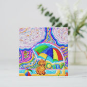 Carte de voeux Dog on A Beach (Debout devant)