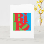 Carte de voeux d'OISEAU (Fleur jaune)