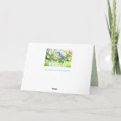 carte de voeux d'oiseau au printemps (Dos)