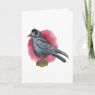 Carte de vœux d'oiseau Rook