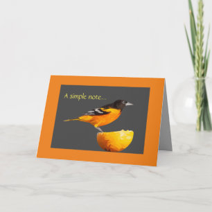Carte de voeux d'Oiseaux Orioles Plutôt Minimalist