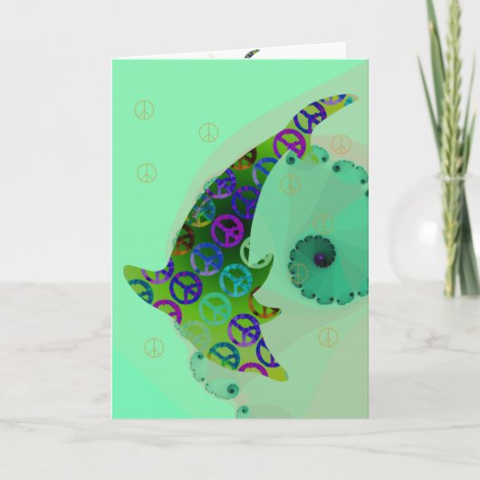 Carte de voeux Dolphin Peace Friday Shell (Devant)