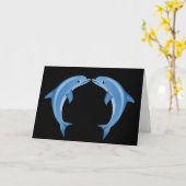 Carte de voeux Dolphins (Fleur jaune)