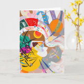 Carte de voeux dominante de courbe de Kandinsky (Fleur jaune)