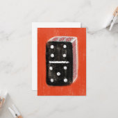 Carte de voeux Domino (Devant/Arrière en situation)