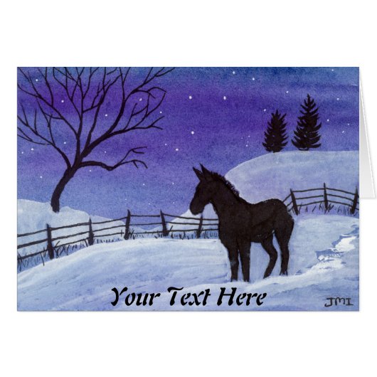 Carte de voeux Donkey (Devant horizontal)