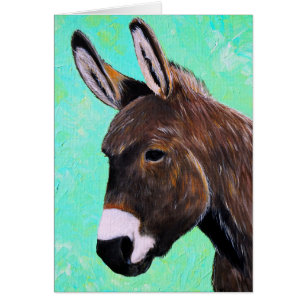 Carte de voeux Donkey Painting