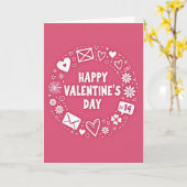 Carte de vœux Doodle pour la Saint-Valentin (Fleur jaune)