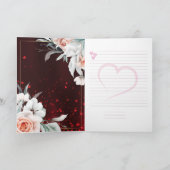 Carte de voeux d'or du 13e anniversaire du mariage (Intérieur)