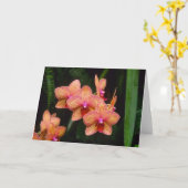 Carte de voeux d'orchidée (Fleur jaune)