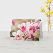 Carte de voeux d'orchidée (Fleur jaune)