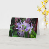 Carte de voeux d'orchidées (Fleur jaune)